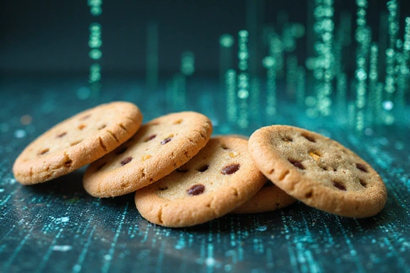 Ilustracja ciasteczek internetowych symbolizująca politykę prywatności